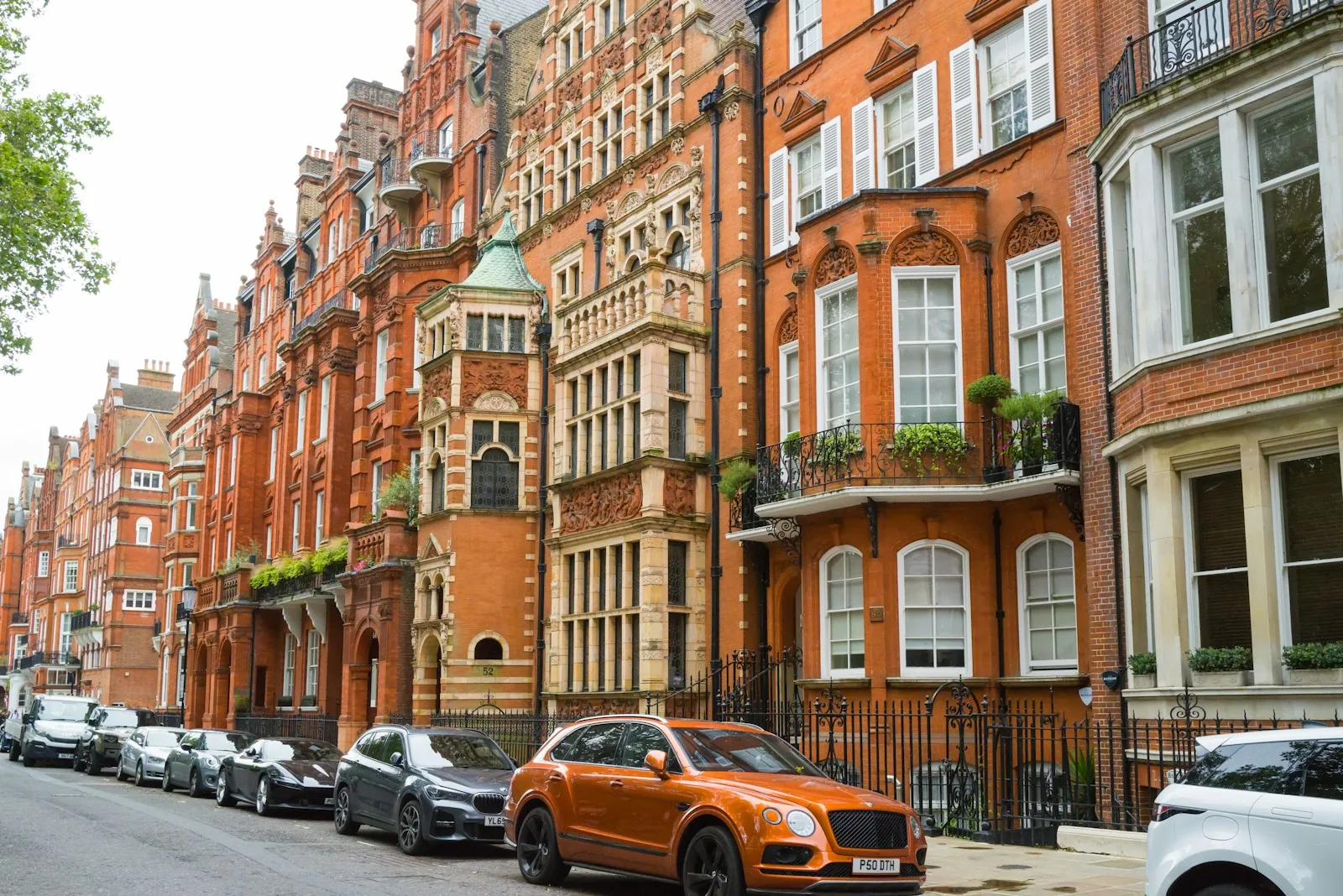 Traditional London brick residential buildings